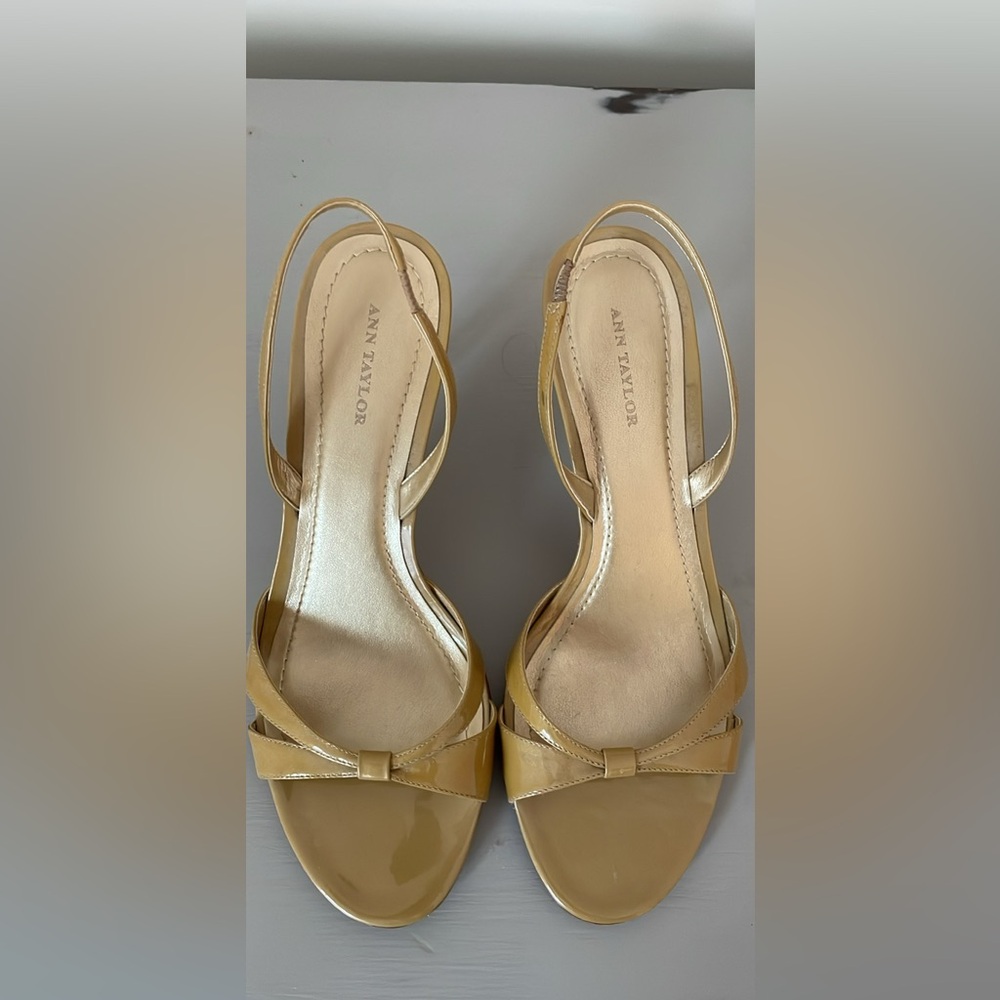 Ann Taylor Mustard Strappy Heels